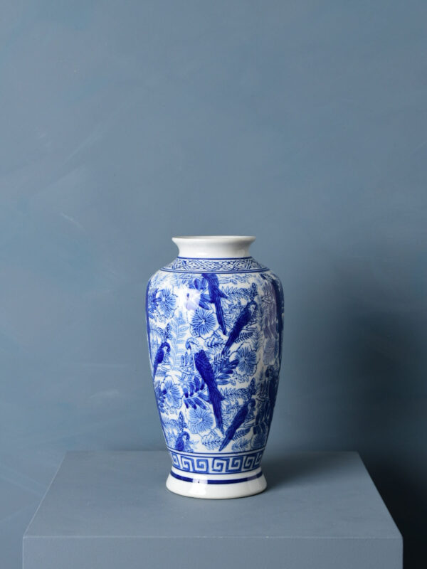 Chinese blauw witte vaas - Madame Fleurie