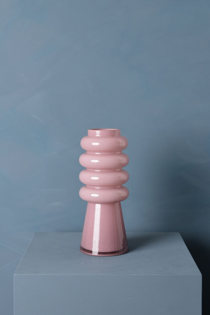 Bellecour - Madame Fleurie - Vaas - Glas - oud roze
