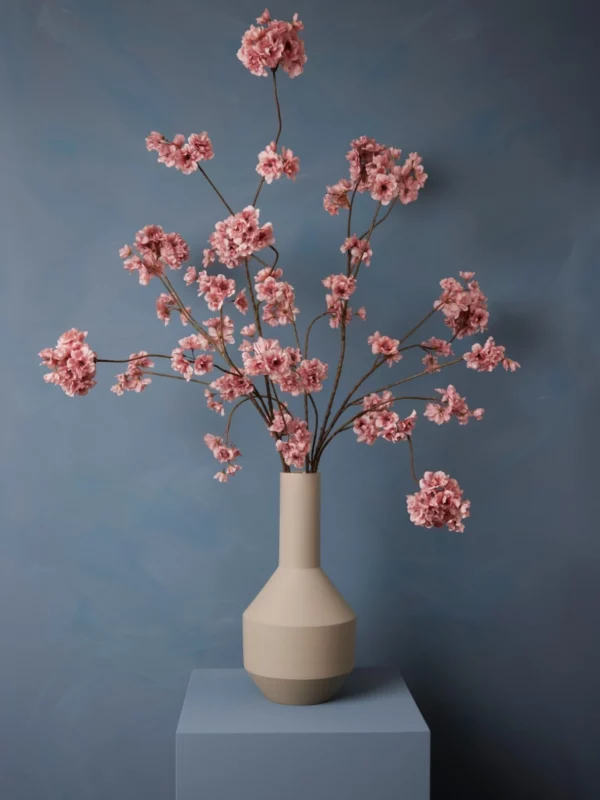 Roze zijden bloesem in vaas - Madame Fleurie