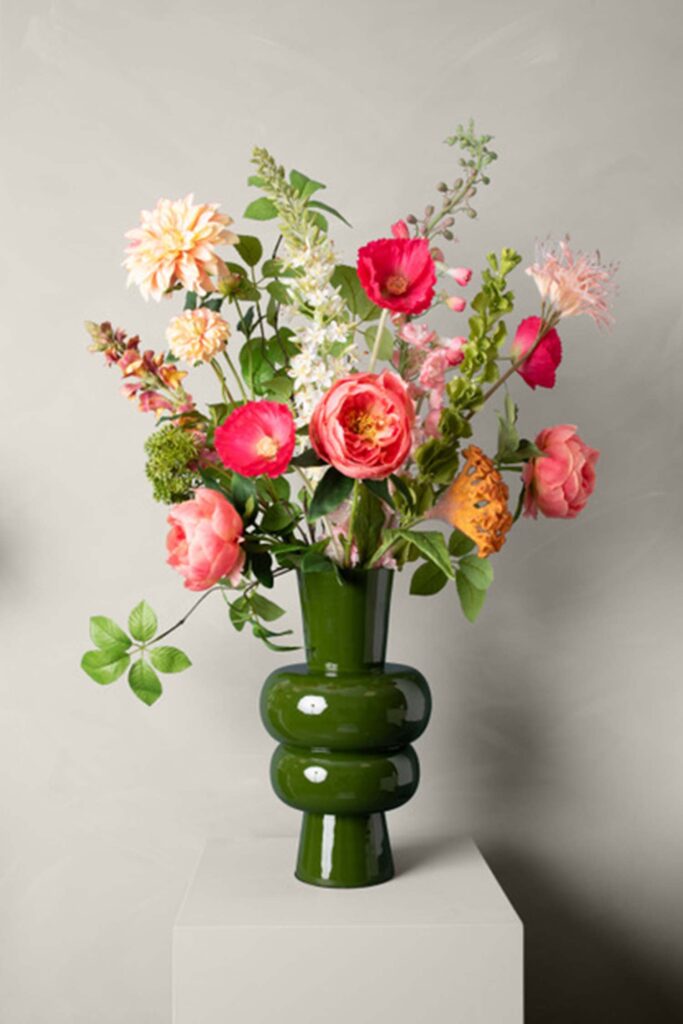 Zijden bloemen Hygge Grande Mossgreen - Creme