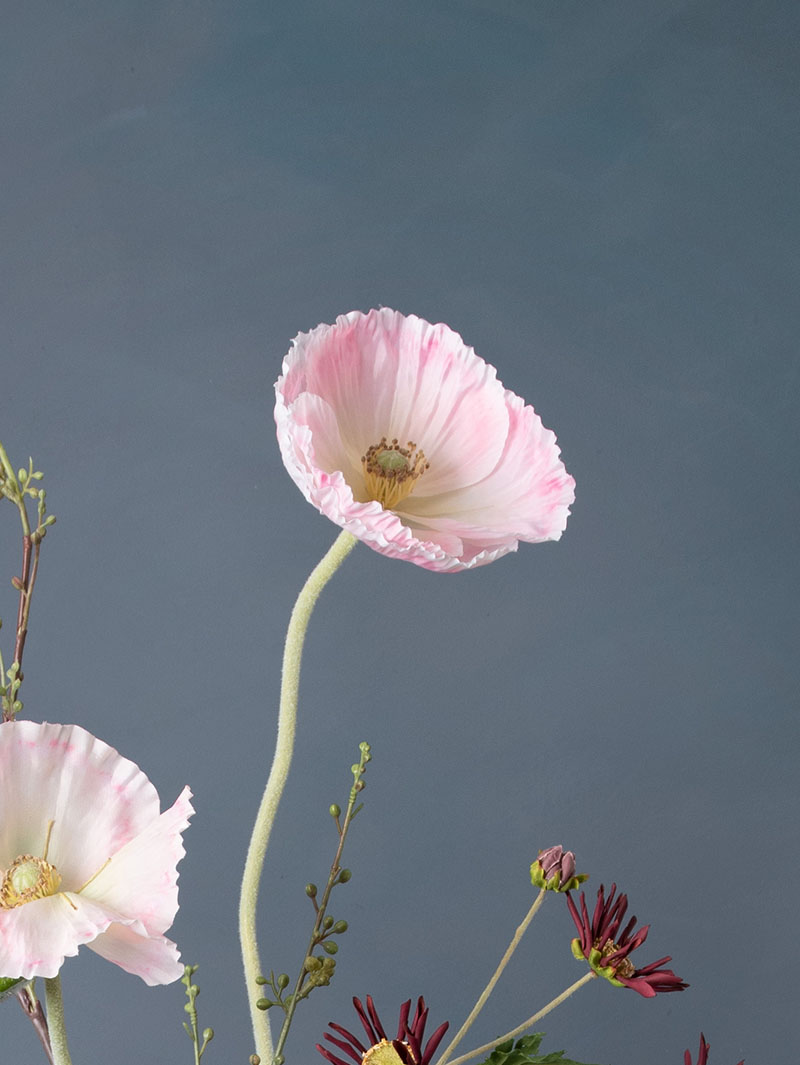 Poppy Zijden bloem ingezoomd - Madame Fleurie