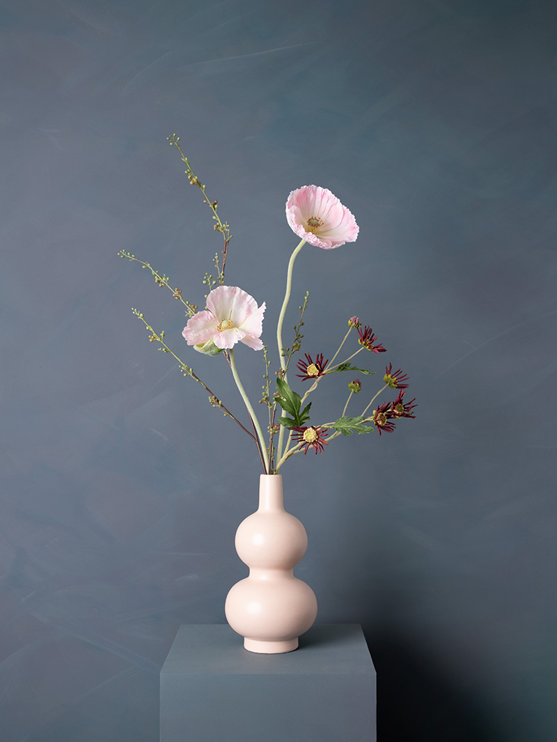 Kunstbloemen met vaas - Inez