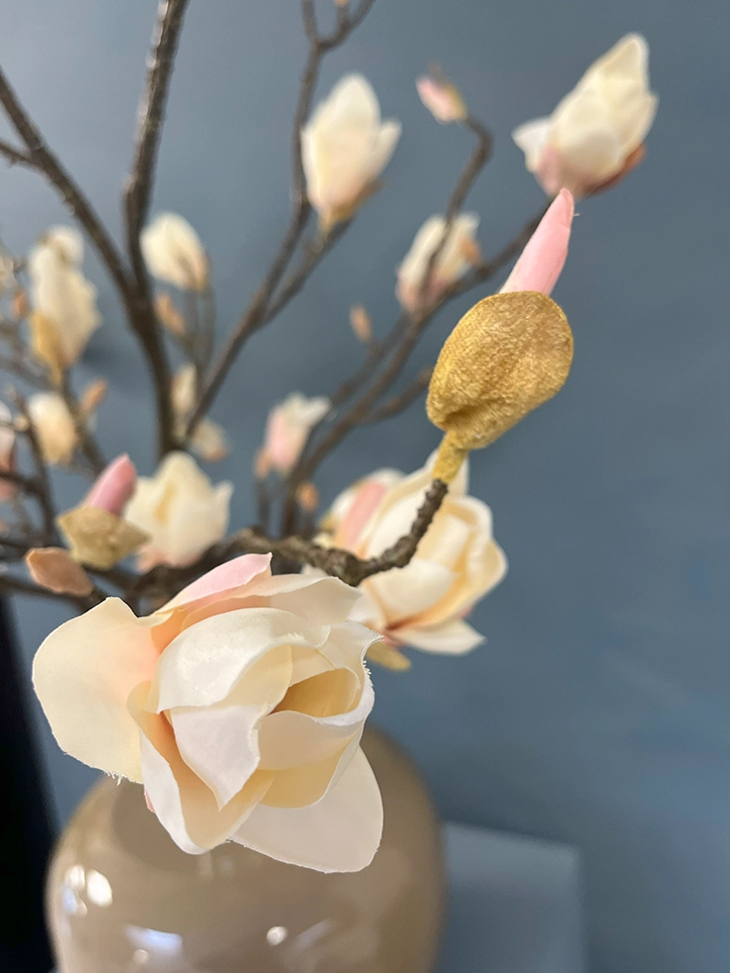 Ingezoomde Magnolia kunstbloemen