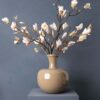 Magnolia kunstboeket met vaas - Madame fleurie - zijden bloemen