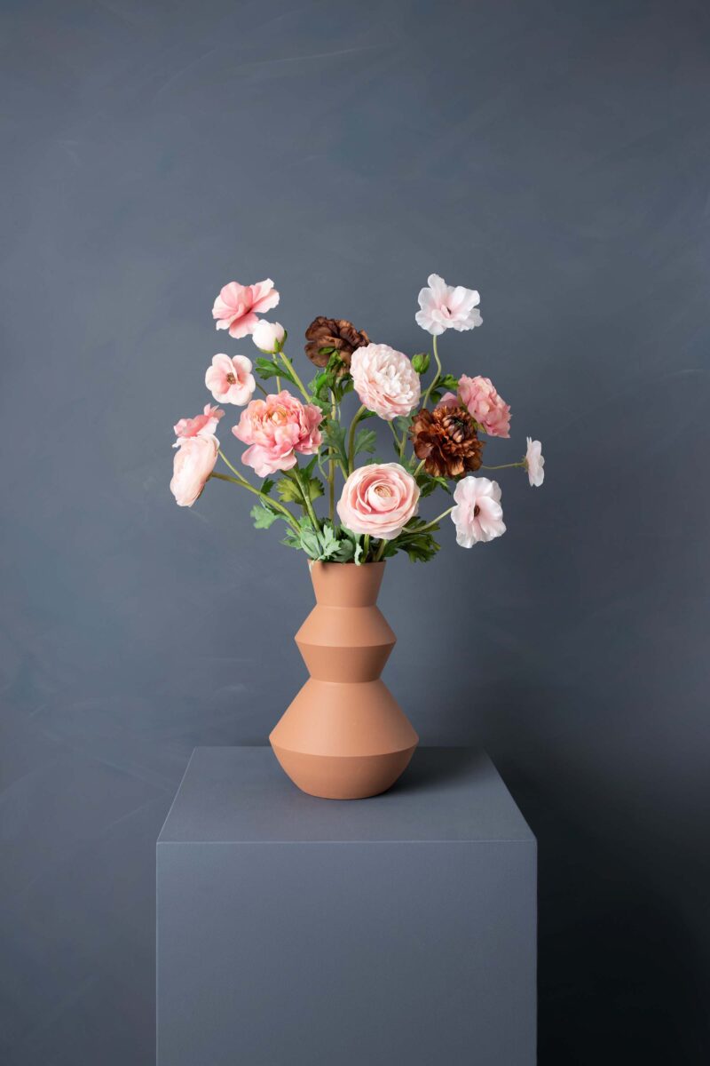 Zijden bloemen Ranonkels roze - Madame Fleurie Boeket - Terra Blush